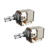 FLEOR 2pcs Push Pull Guitar Pots Short 15mm Split Shaft B250K Linear Taper Potentiometers