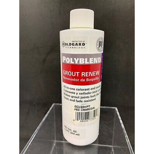 POLYBLEND Charcoal Grout Renew Colorant Sealer Shower Floor Wall Tile 8oz Premix