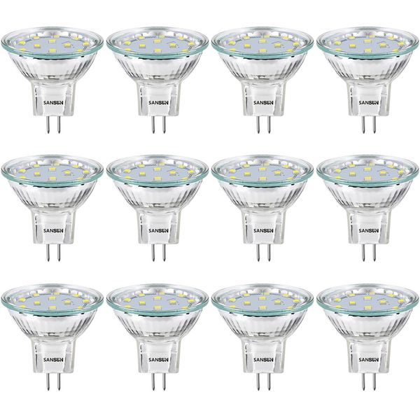 12-Pack 3W LED Bulbs MR11 Low Voltage Landscape and Track Lighting Replacement