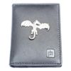 Dragon Bifold Card Holder Leather Black Wallet RFID Safe 109