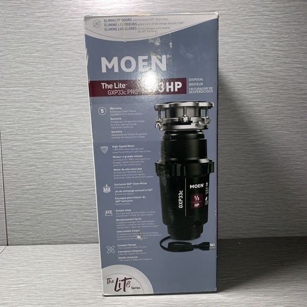 Moen Lite Series GXP33C PRO 1/3 HP Continuous Feed Garbage Disposal