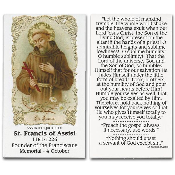 St. Francis of Assisi Prayer Card 10 Pk