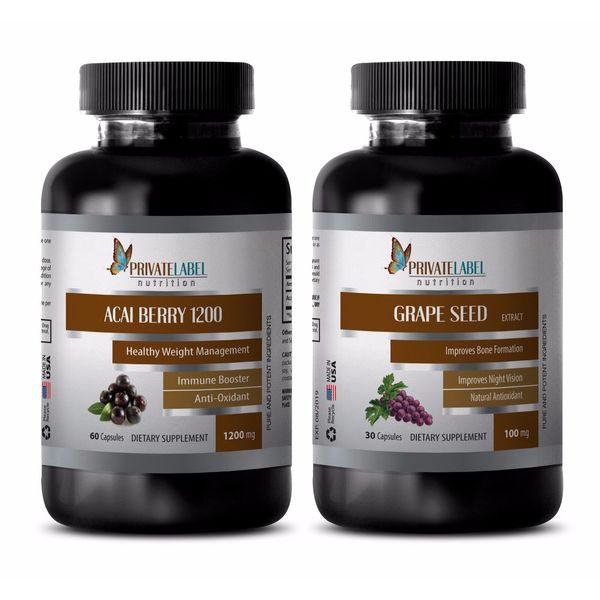Antioxidant all in one - GRAPE SEED EXTRACT - ACAI BERRY COMBO 2B - grape seed