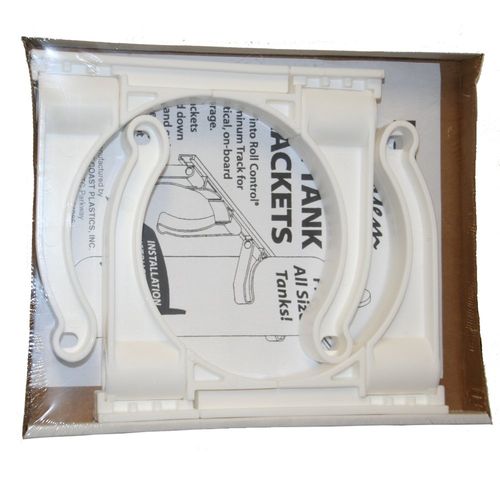 JCS Adjustable Flip Down Roll Control System, 1 Pair, White (Fits: All Tank Sizes)