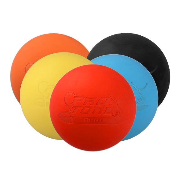 PROTONE Lacrosse Ball/Massage Ball for Trigger Point Massage/Rehab/Physiotherapy (Black)