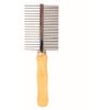 Trixie Medium and Wide Teeth Double-Sided Comb, 17 cm
