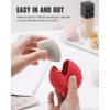 FERYES Makeup Sponge Holder Unbreakable Eco-friendly Silicone Makeup Sponge Holder (Red)