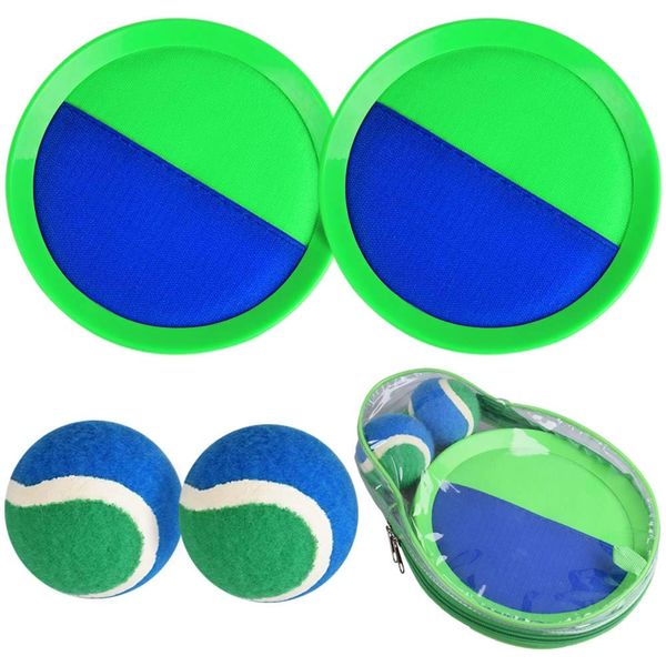 CPSYUB Toss and Catch Ball Game,Outdoor Toys for 3,4,5,6,7,8,9 Years Old Boys/Girls,Outdoor Games for Kids with 8 Inch Paddle Toss(2 Paddles,2Balls,1 Bag)…