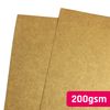 50 Sheets, Brown Kraft Paper Card A4 - 200gsm