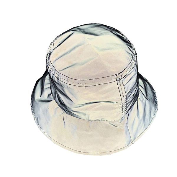 PAODIKUAI Men and Women Night Reflective Hat Runner Cap Visor Bucket Hat Flash Rave Festival Boonie Cap (Bucket Sun Hat)