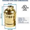 HQRP Medium Base Lamp Holder E26 Bulb 660W 250V Keyless 1/8 IP Threads UL Listed