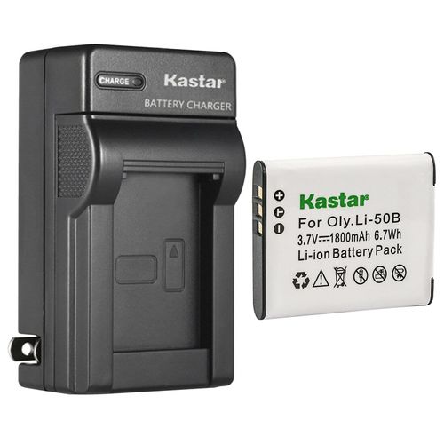 Kastar 1-Pack Battery and AC Wall Charger Replacement for GE GB-50A Battery, GE 10502 PowerFlex 3D, DV1, G100, Imaging J1470S-RD, J1470, J1470 S, J1470S, PJ1, Smart J1470S-SL Cameras