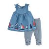 Mud Pie Children's Sailboat Tunic And Capri; 12-18M