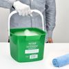 8 Quart Red&Green&Blue Detergent and Sanitizing Cleaning Bucket With 3pcs Cloth