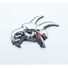 2pcs Custom Head Side Emblems 3D Badges Nameplate Replacement for Ram 1500 2500 3500 (Chrome)