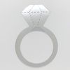 Die Cut Shape - DIAMOND RING in 2.5" or 5" size - 24 Colors JBSB442