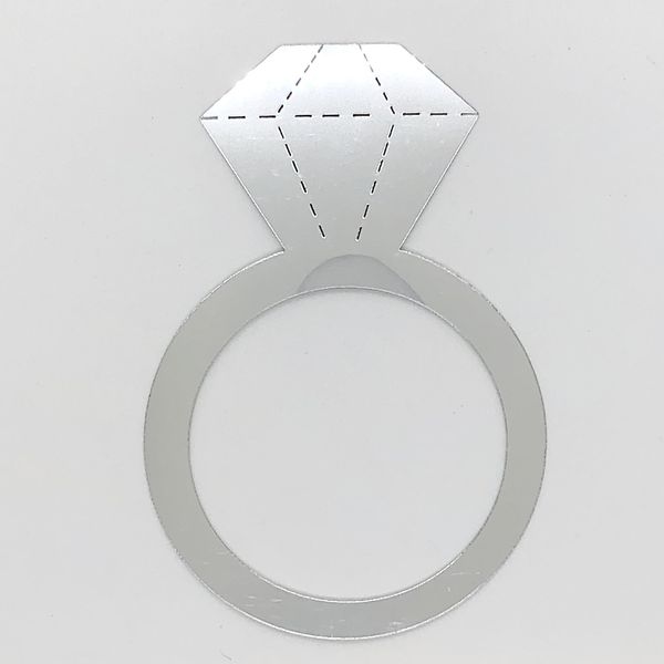 Die Cut Shape - DIAMOND RING in 2.5" or 5" size - 24 Colors JBSB442