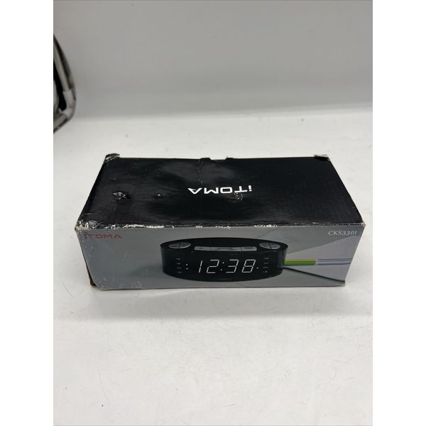 iToma Model CKS3301 Clock Radio / Snooze Alarm, New.  C