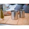 Snow Peak SET-123 Vacuum Snow Peak Stacking Mug, 300/450 Mat Set