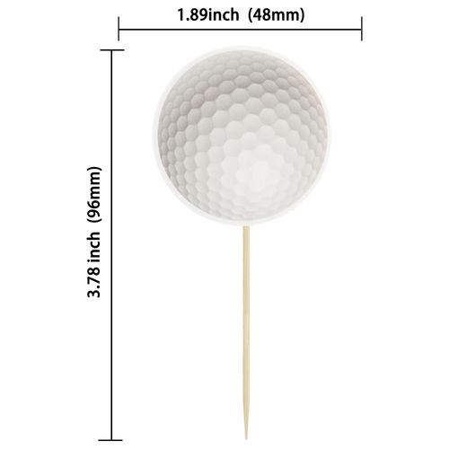 36Pcs Golf Cupcake Toppers Sports Golf Ball Cupcake Picks for Baby Shower Golf Outdoor Sports Players Theme Birthday Party Cake Decorations Supplies