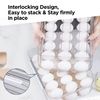 Homediea Transparent Egg Holder for Refrigerator, Auto Rolling Stackable Egg Container, Sturdy Plastic, 18 Egg Storage, Easy to Clean