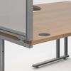 Mr Office Aluminium framed screen brackets (pair) to fit on desk return, White