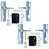 AB Tools Lever Lock Set Lockable Door Handle Handles with 2 Keys + Chrome Finish 2pk
