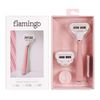 Flamingo Womens 5-blade Razor with Replacement Blade Cartridge - Desert Rose