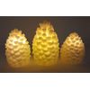 Ashland LED Flickering Light Set Battery Operated Real Wax Pinecones W/Remote