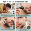 Gifts for Men, Upgraded Beard Growth Kit for Men with Beard Roller, Beard Serum, Beard Balm, Beard Scissors, Storage Bag, Beard Care Kit Professional Beard Grooming Kit for Men