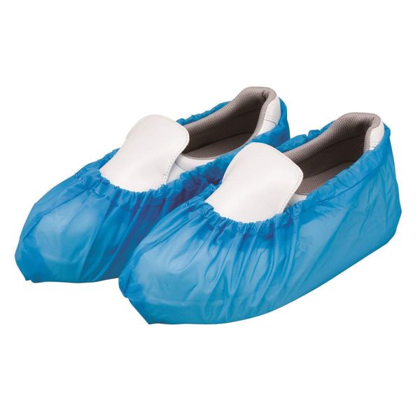 Sunflower SUN76 Embossed Shoe Covers 60 Blue One Size Fits All 50 per Bag ~ 60μ Thickness Disposable Polyethylene Shoe Covers