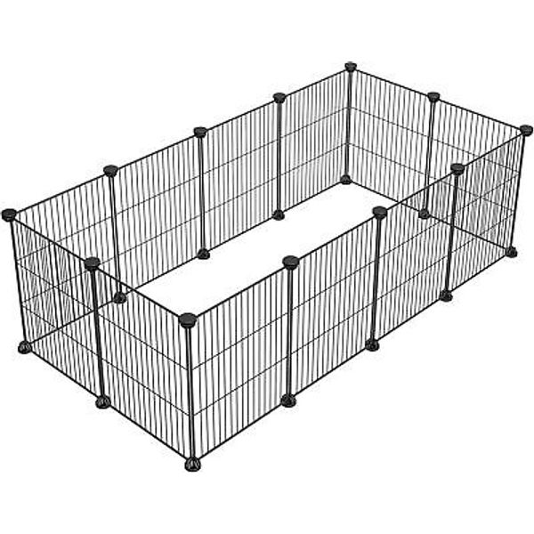 DIY Small Animal Pet Playpen, Guinea Pig Cages, Rabbit Dog/ Black