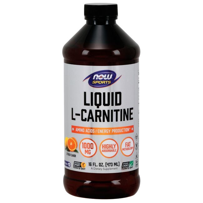 NOW Foods L-Carnitine Citrus Liquid, 1000 mg, 16 fl oz