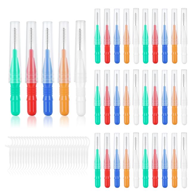 ACWOO Interdentalbürsten, 30 Stücke Zahnzwischenraumbürsten, Soft Mini Soft Dentalbürsten, Zahnzwischenraumreiniger Bürste, Zwischenraum Zahnbürste mit 30 Zahnseide