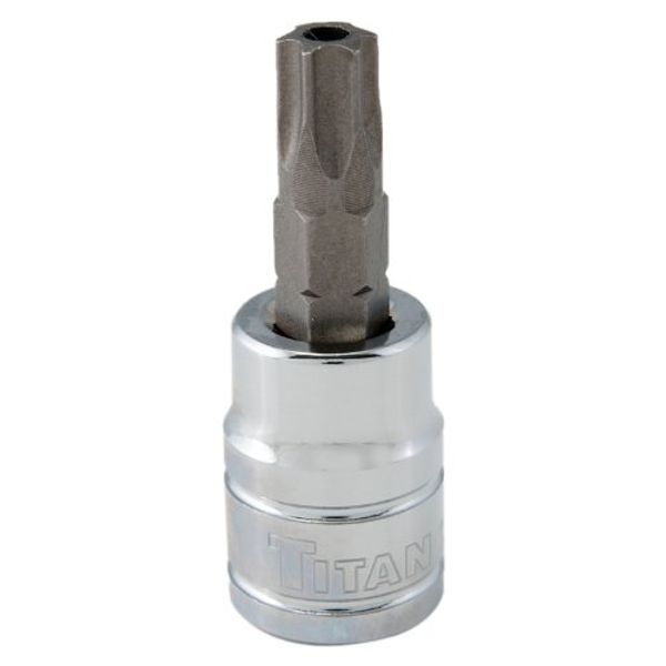 Titan 15445 T45 Tamper Resistant Torx 3/8" Drive Star Bit Socket