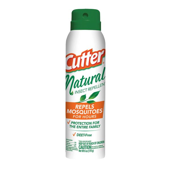 Cutter Natural Insect Repellent2, Aerosol, 6-Ounce, 12-Pack