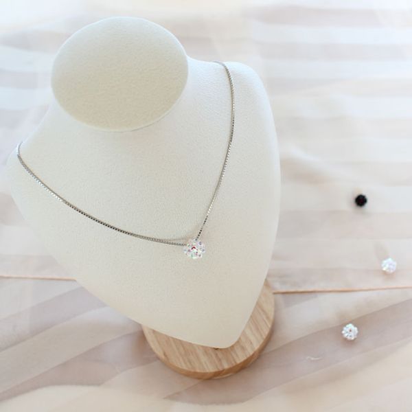 Handmade Swarovski Crystal Cutie Ball Pendant Necklace