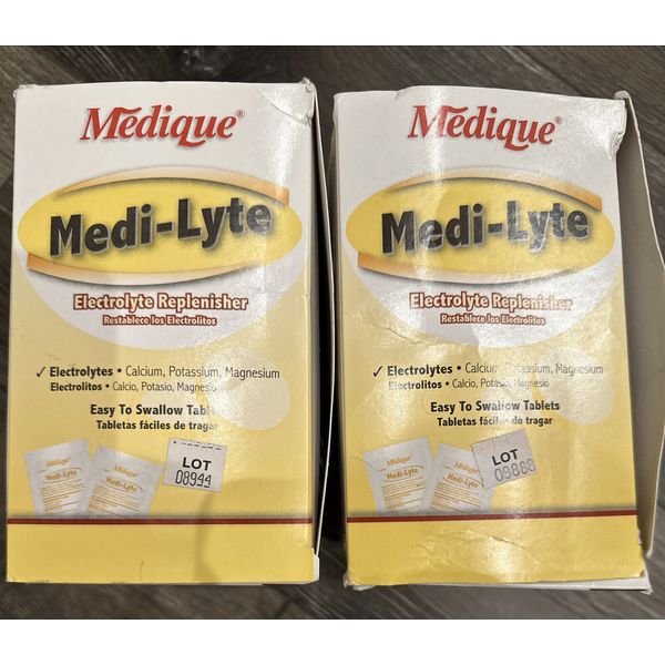 (2 Boxes)1000 Medique MEDI-LYTE  Electrolyte Replacement Tablets For Rehydration
