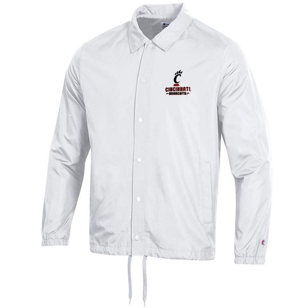 Champion Cincinnati Bearcats Men's White Classic Coaches Jacket (Large,White)