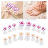 HEALLILY 2 Set Toe Separator Nail Polish Toe Spacers Silicone Flower Shape Individual Fingers Nail Stretchers Polish Guards Pedicure Tool