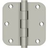 3-1/2"x5/8" Residential Brass Mortise Hinge Plain Bearing Radius Corner Pair