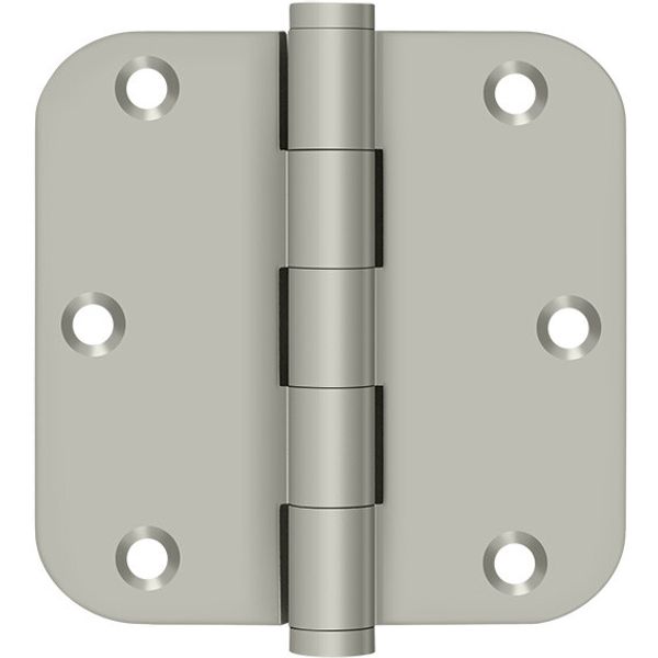 3-1/2"x5/8" Residential Brass Mortise Hinge Plain Bearing Radius Corner Pair