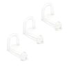 3pcs Invisible Flat Disk Nose Stud Screw Hook Clear Acrylic Flexible Retainer Body Piercing 18G