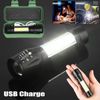 3 Pack Tactical LED Flashlight High Powered 3 Mode Zoomable Rechargeable Lamp