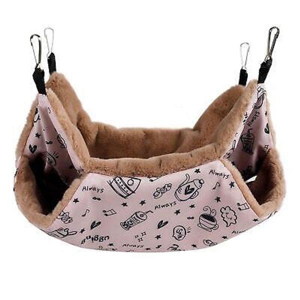 Small Pet Hanging BunkBed Warm Hammock Bed Cage Accessories Bedding Hideout P...