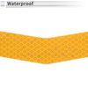 RATCHROLL Reflective Bumper Decal Fluorescent Golden Yellow Rectangle Trapezoidal Arrow Pattern Reflective Car Sticker Personalized Decoration