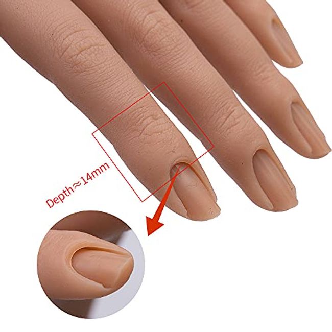 Practice Hand for Acrylic Nails, Nail Practice Hand Fake Hand for