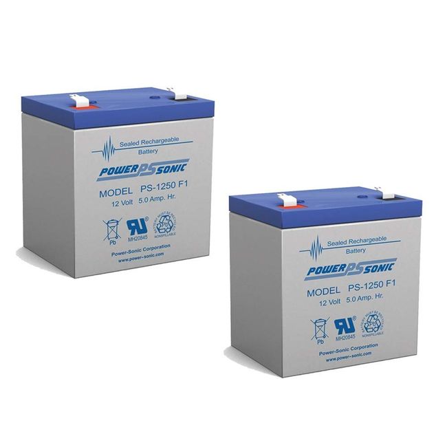 NEW UPGRADE Replacement for RITAR RT1245 battery 12V5AH - 2 Pack