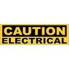 StickerTalk Caution Electrical Magnet, 10 inches by 3 inches