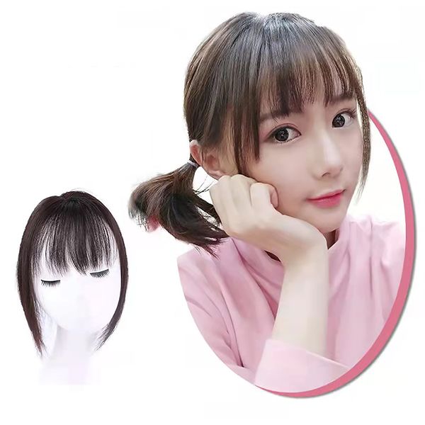 YIRU Partial Wig, 100% Human Hair, Medical Use, Hairpiece, Fully Hand Planted, Parted, Light and Thin, Conceals Hair Loss, Width 3.5 inches (9 cm), Height 5.5 inches (14 cm), Chestnut Color, 7.9 inches (20 cm)